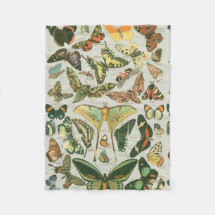 Butterfly Vintag Antique Butterfells Kunst Fleecedecke