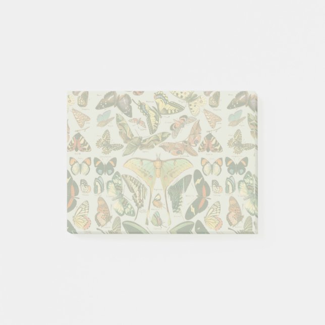 Butterfly Vintag Antique Butterfells Kunst Post-it Klebezettel (Vorderseite)
