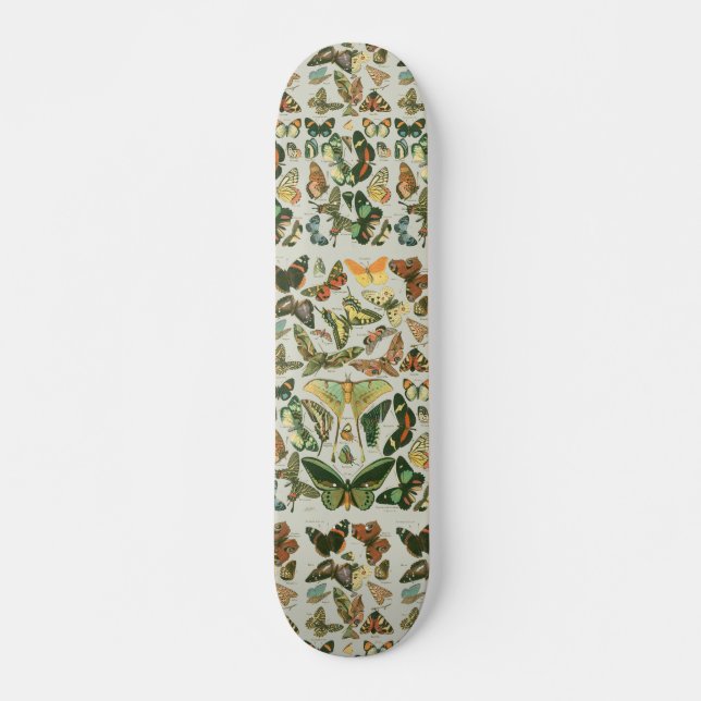 Butterfly Vintag Antique Butterfells Kunst Skateboard (Vorne)