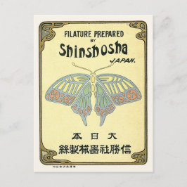Butterfly Vintag Japan Seidenwerbung Postkarte