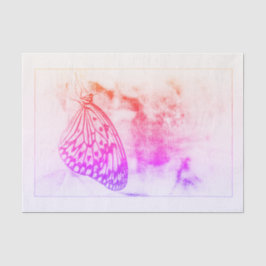 Butterfly Vintage Antike Lila Orange Kunst Seidenpapier