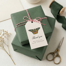 Butterfly Vintage Summer Garden Baby Shower Geschenkanhänger