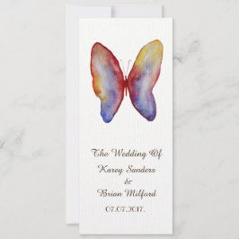 Butterfly, Wasserfarben Art Hochzeit Einladung