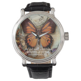 Butterfly Watch Ecclesiastes 3:11  Armbanduhr