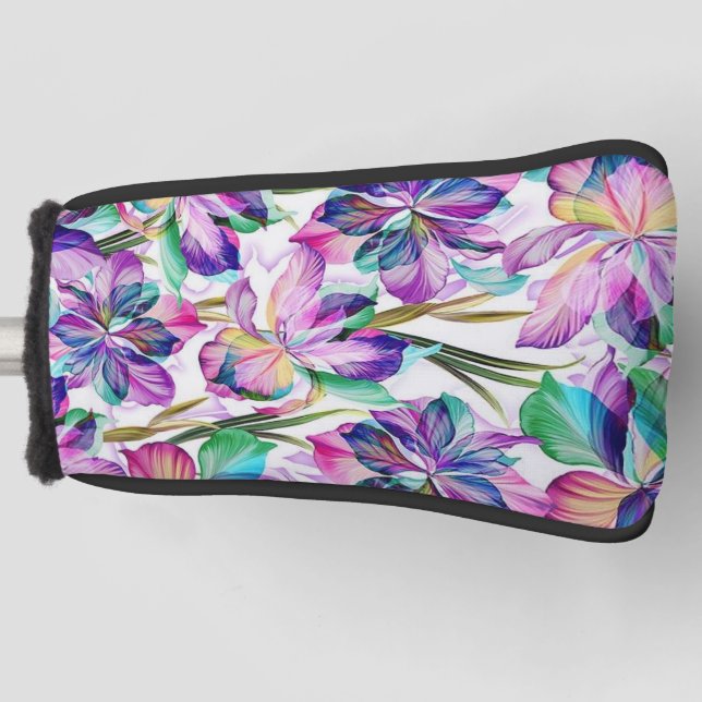 Butterfly Watercolor Blue und White Golf Head Cove Headcover (Vorderseite)