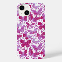 Butterfly Watercolor Magenta Pink