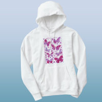 Butterfly Watercolor Magenta Pink