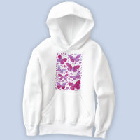 Butterfly Watercolor Magenta Pink