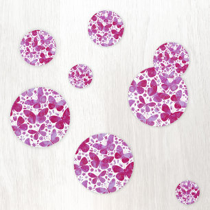 Butterfly Watercolor Magenta Pink Konfetti