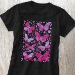 Butterfly Watercolor Magenta Pink T - Shirt<br><div class="desc">Magenta rosa und weiße Aquarellmalt Schmetterlingsmalerei. Originelle Kunst von Nic Squirrell.</div>
