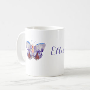 Butterfly Watercolor Personalisiert Kaffeetasse