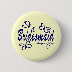 Butterfly Wedding/ Bridesmaid Button