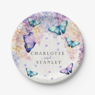 Butterfly Wedding Collection Papierplatte Pappteller