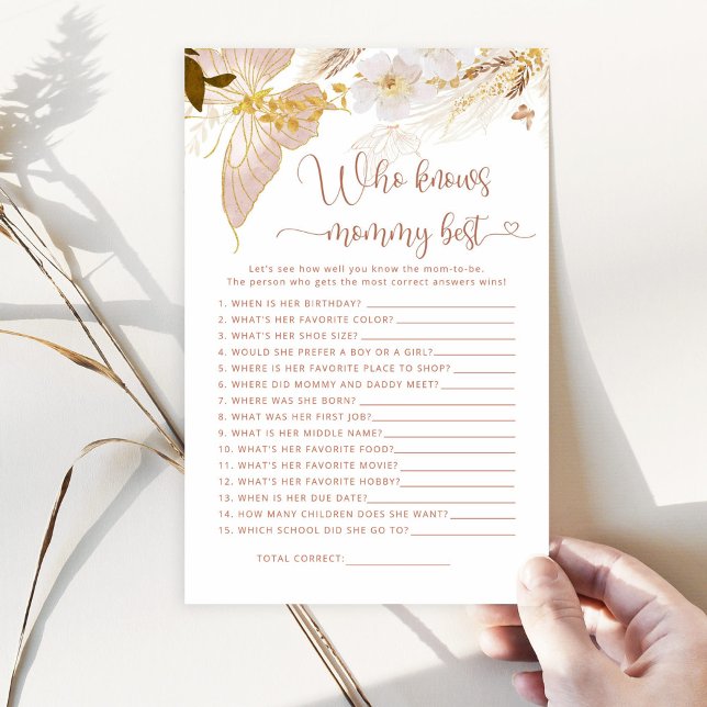 Butterfly Wer Mama am besten Baby Dusche Spiel ken (Von Creator hochgeladen)