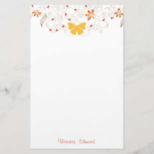 Butterfly Whimsy Personalisiert Stationery Briefpapier