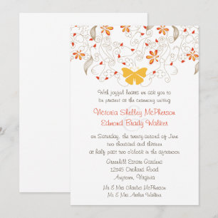 Butterfly Whimsy Wedding Einladung