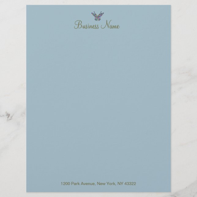 Butterfly Whispers 2 ÄNDERUNG FARBE ~ Letterhead (Vorderseite)
