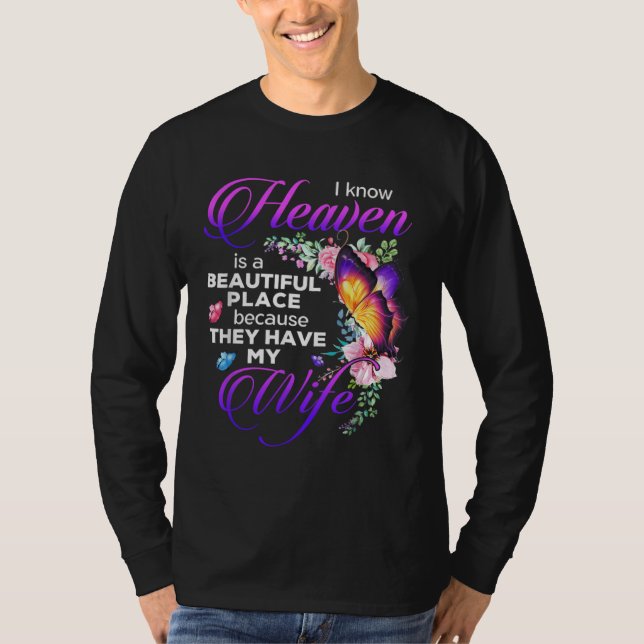 Butterfly Wife In Heaven Beautiful Place Angel Gua T-Shirt (Vorderseite)
