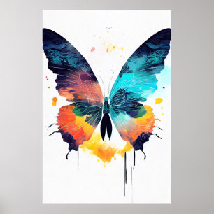 Butterfly Wild Nature Animal Color Malerei Poster