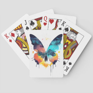 Butterfly Wild Nature Animal Color Malerei Spielkarten
