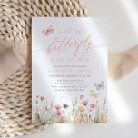 Butterfly Wildblume Babydusche Einladung<br><div class="desc">Mit dieser schlichten und eleganten Schmetterlingsdusche laden Freunde und Familie ein,  ein kleines Stück zu feiern.</div>