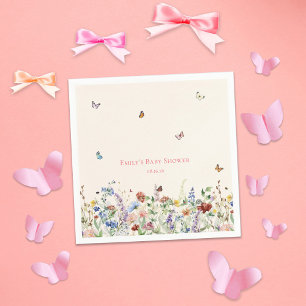 Butterfly Wildblume Garden Baby Dusche Serviette