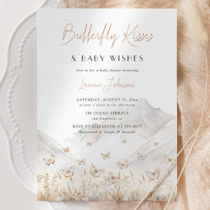 Butterfly Wildblume Mountains Girl Baby Dusche Einladung