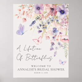 Butterfly Wildflower Bridal Shower Poster