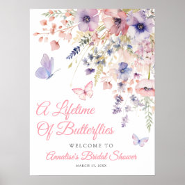 Butterfly Wildflower Bridal Shower Poster