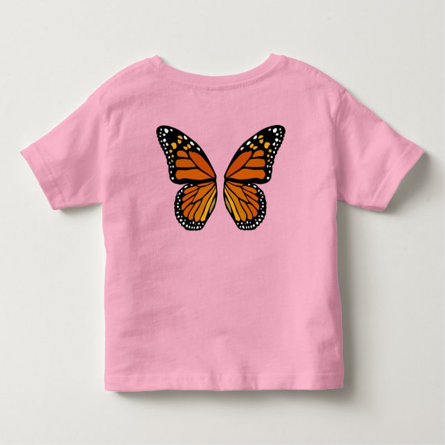 Butterfly Wings Kleinkind T - Shirt Niedlich Butte (Rückseite)