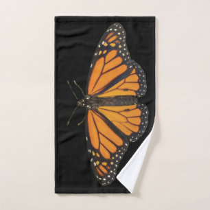 Butterfly Wings Monarch Orange Wings Foto Badhandtuch Set