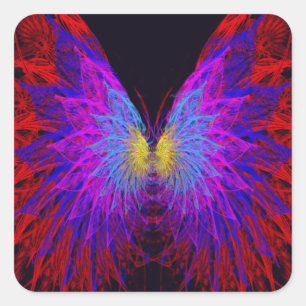 Butterfly Wings Quadratischer Aufkleber