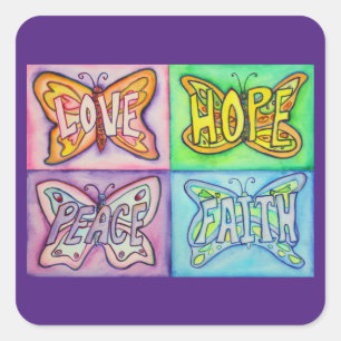 Butterfly Wings Word Art Custom Sticker Decks