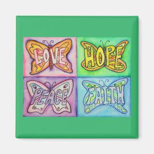 Butterfly Wings Word Art Inspiration Kühlschrankma Magnet