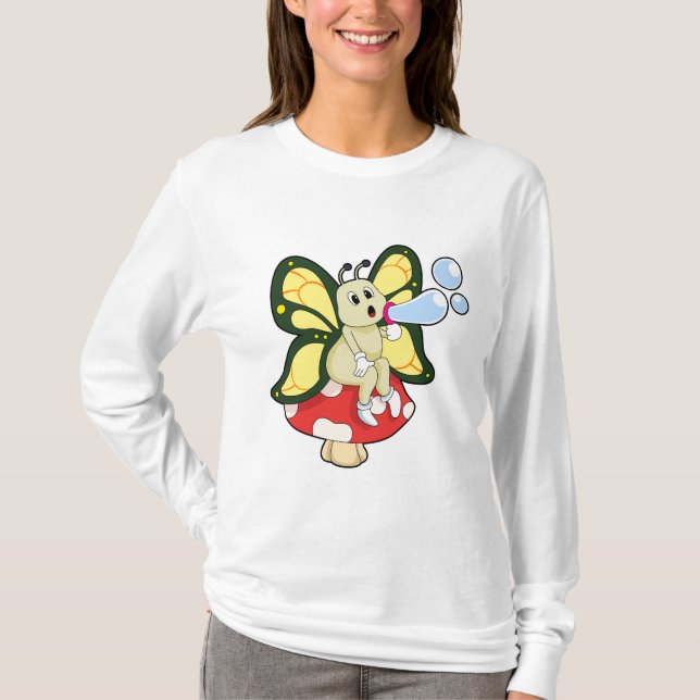 Butterfly with Soap bubbles T-Shirt (Vorderseite)