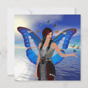 Butterfly Woman Karte