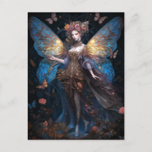 Butterfly Woodland Faiasy Fantasy Art Postkarte