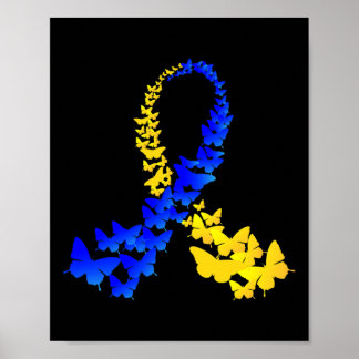 Butterfly World Down Syndrom Day Women Kids Poster