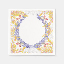 Butterfly Wreath Paper Napkins Serviette