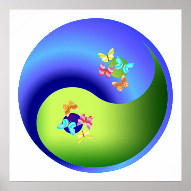Butterfly Yin Yang Poster (Vorne)