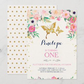 Butterfly zum Geburtstag Einladung