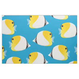 Butterflyfish tropischer Fisch Druckmuster Stoff