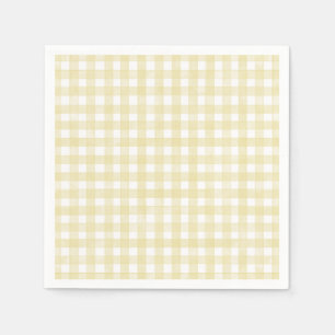 Buttergelb Klassisch Gingham Serviette