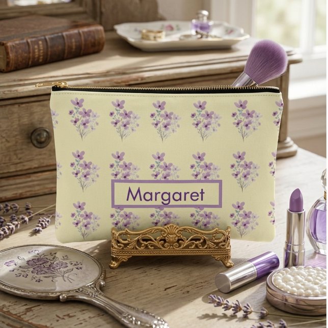 Buttergelb mit floraler Note  Zubehörtasche (Von Creator hochgeladen)