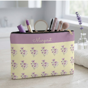 Buttergelb mit floraler Note Zubehörtasche