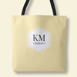 Buttergelb Monogramm Einfach Moderne Anpassung