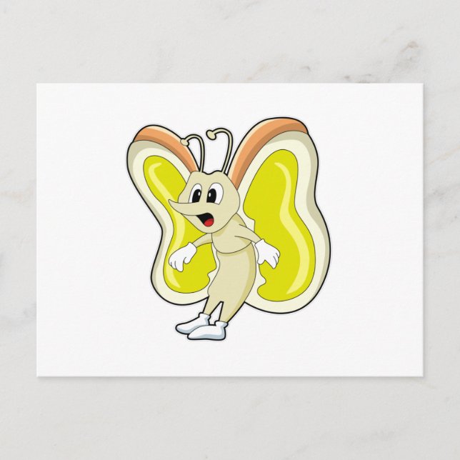 Buttergelb Postkarte (Vorderseite)