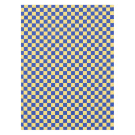 Buttergelb und blau kariertes Brettmuster Tischdecke