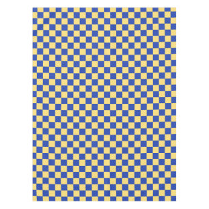 Buttergelb und blau kariertes Brettmuster Tischdecke