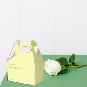 Buttergelb und Minimalistische Hochzeit Geschenkschachtel